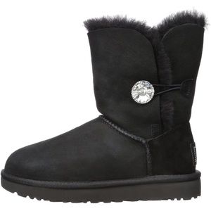 Black UGG Bailey button bling winter boot